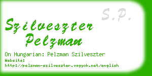 szilveszter pelzman business card